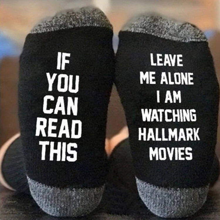 Casual Cotton Tube Socks with Buzzword Lettering