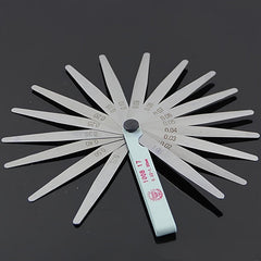 100MM Stainless Steel Feeler Gauge Set, 17 Pieces - Metric Thickness Gap Filler