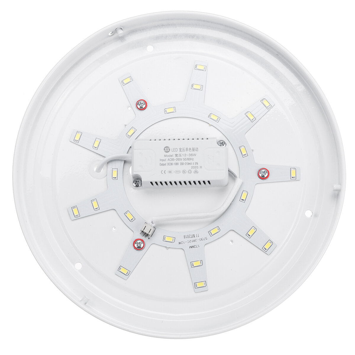 12W LED-Deckeneinbauleuchte, AC110-240V, moderne runde Einbaulampe für Schlafzimmer, Arbeitszimmer, Wohnzimmer