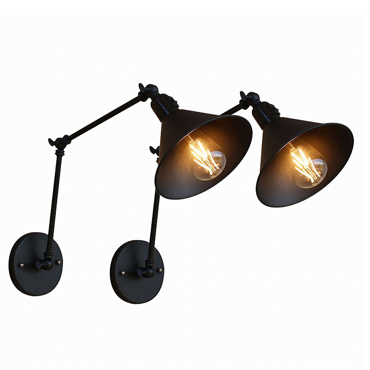 220V Adjustable LED Wall Light Fixture with Lampshade for Dining Room - Bulb Not Included