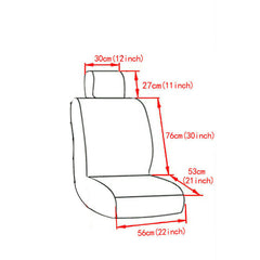 Universal PU Leather Car Seat Covers Protector, 1/5 Seater, Front & Rear, Black