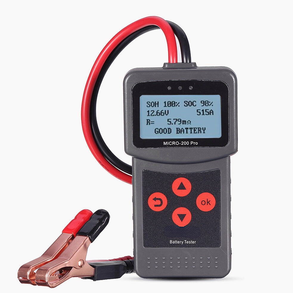 12V Car & Motorcycle Battery Tester - SAE CCA JIS Digital Analyzer Micro-200Pro