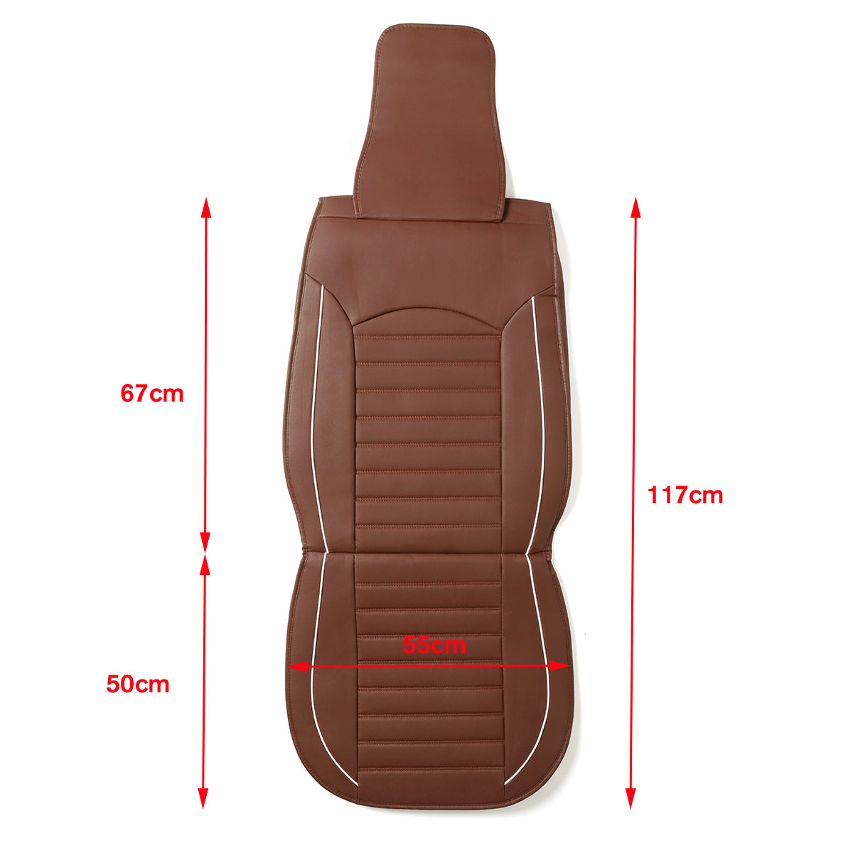 Universal PU Leather Car Seat Cover - Waterproof, Breathable, 1 Pack, Black, Fits Most Cars