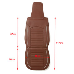 Universal PU Leather Car Seat Cover - Waterproof, Breathable, 1 Pack, Black, Fits Most Cars