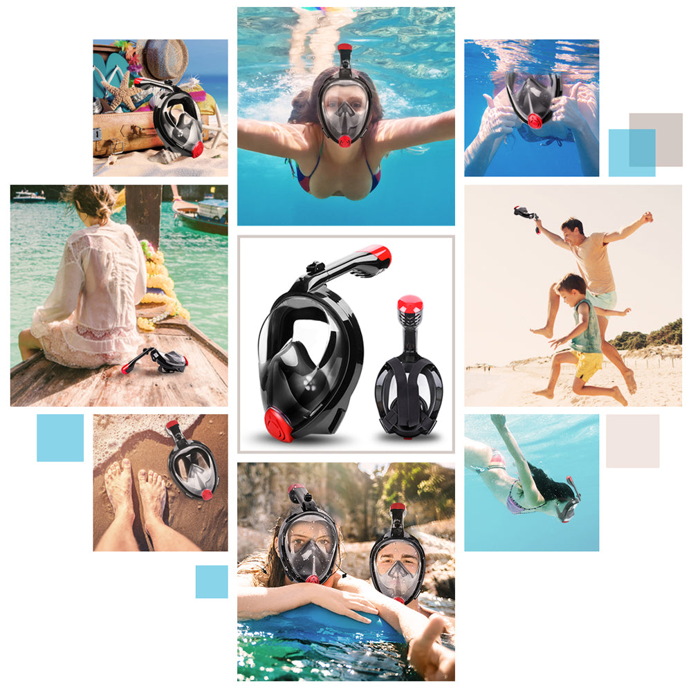 Full Face Mask Underwater Anti Fog Swim Diving Scuba With Detachable Camera Holder