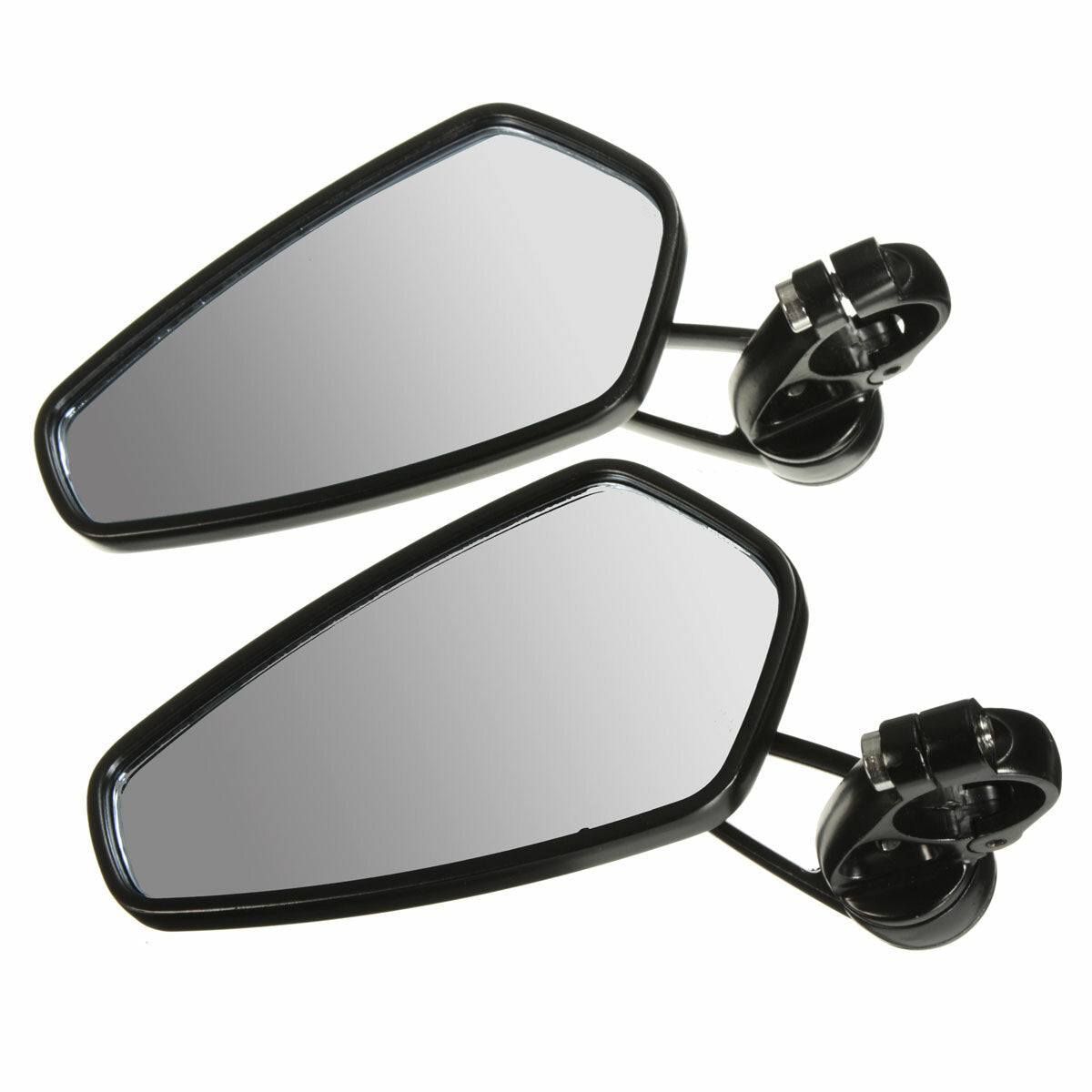 2Pcs 7/8" 22mm Motorcycle Handlebar End Mirrors Aluminum for Triumph Speed Triple Universal Rearview