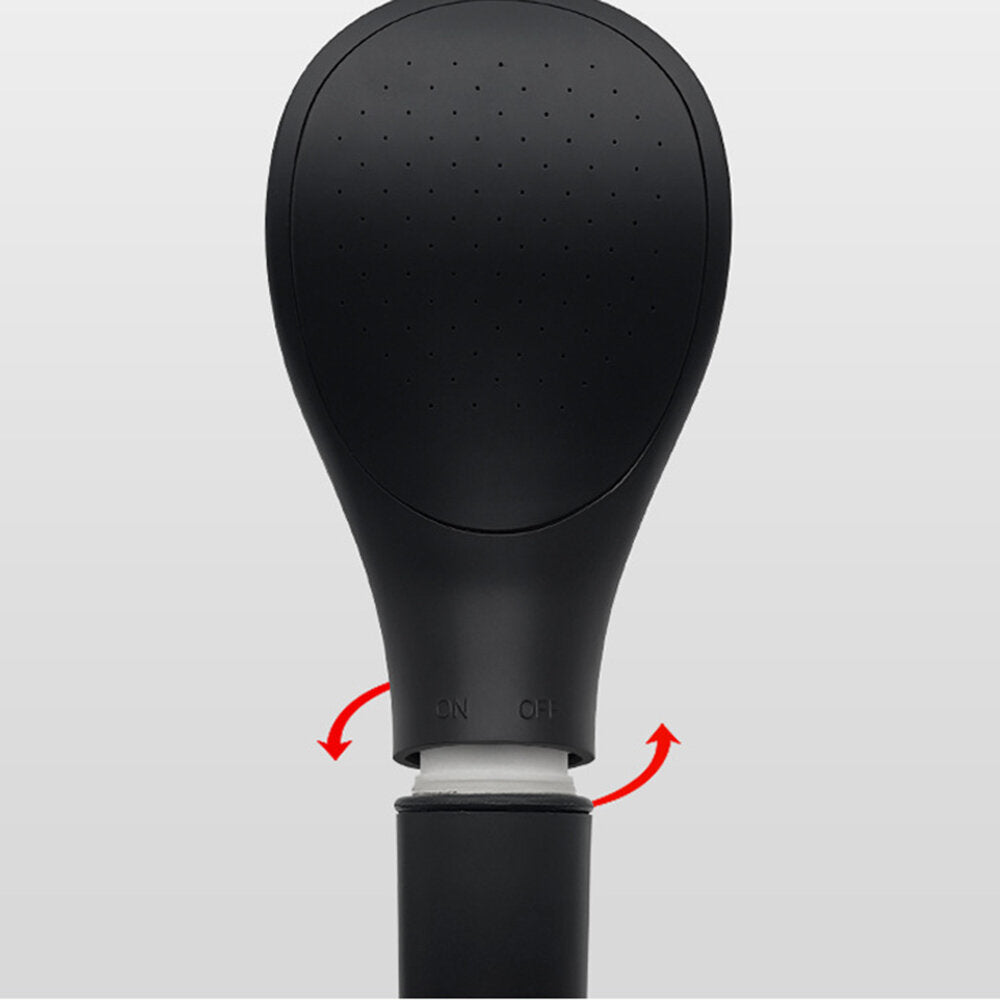 High-Pressure Black Shower Head with Water-Saving Filter and Rainfall Spray Nozzle