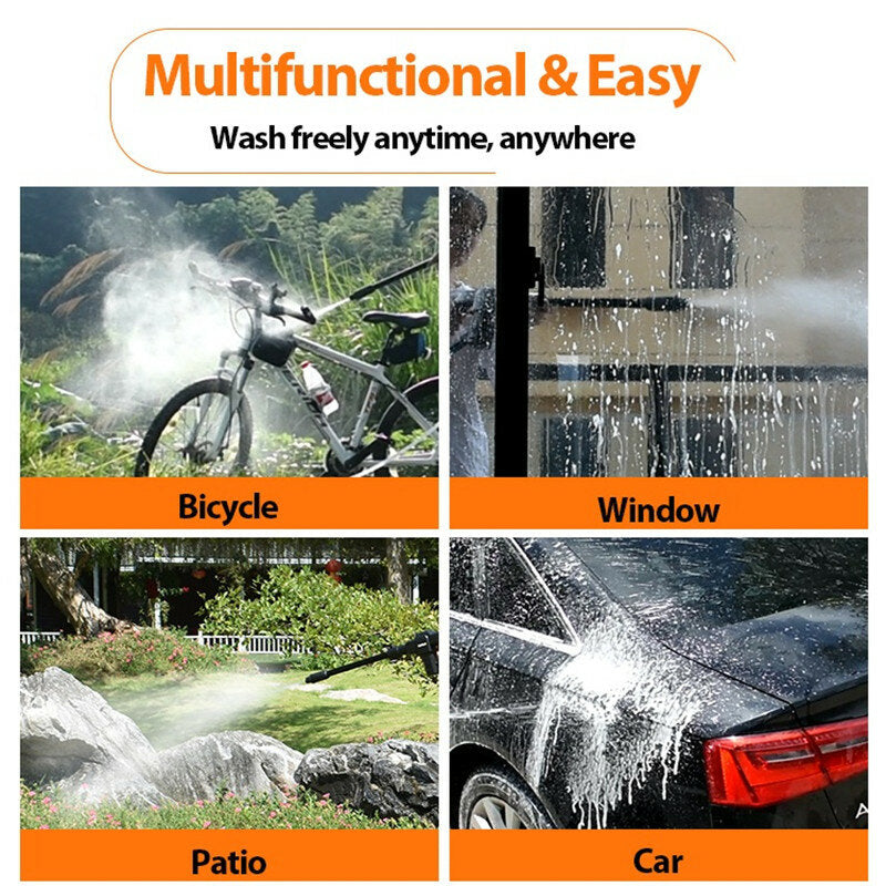 20V Wireless High Pressure Car Washer - Handheld Auto Spray Water Gun for Car Cleaning and Washing