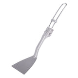 Compact Titanium Folding Spatula for Camping - Ideal for Frying, Cooking, and Serving Mini Pancakes and Beefsteak