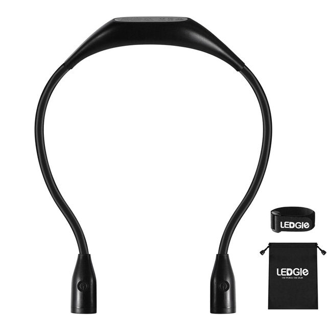 Über USB wiederaufladbare LED-Buchleuchte - Dreifach verstellbare, tragbare Leselampe mit Tastensteuerung zum Lesen bei Nacht