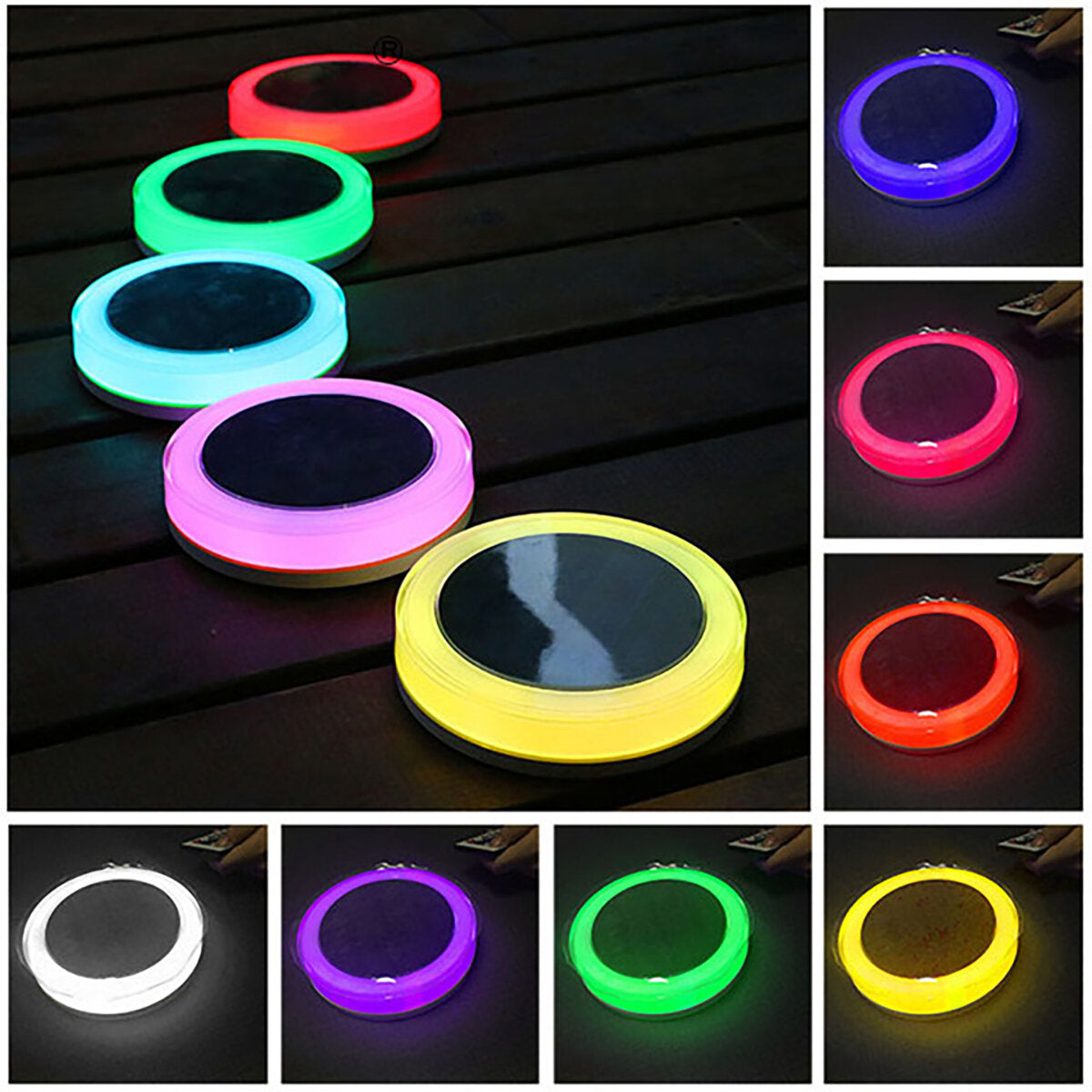 12 LED RGB Suction Cup Swimming Pool Light - Underwater Night Light for Ponds