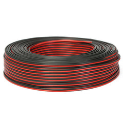 100m 2x0.50mm Audio Cable Loudspeaker Speaker Wire Black/Red HiFi Car Motorcycle