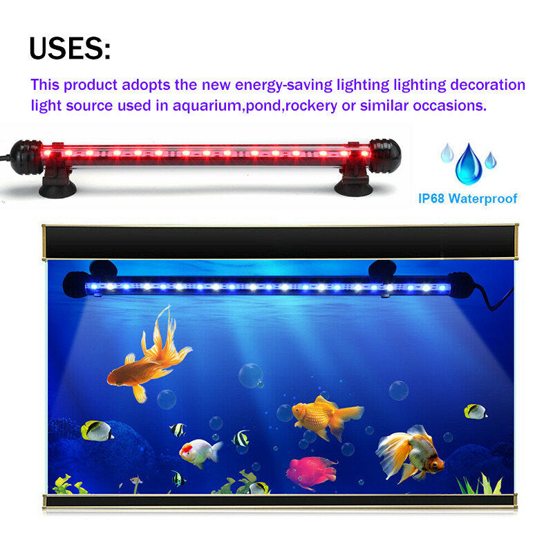 18-48CM 27LED RGB Submersible Aquarium Fish Tank Light - 5050SMD Strip Lamp