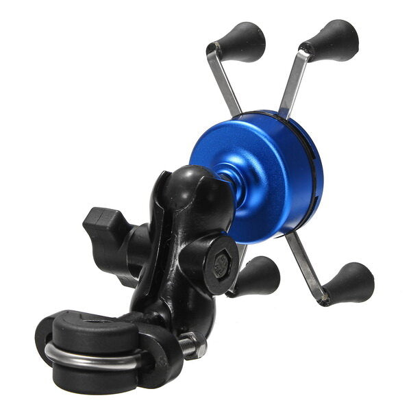 4-6" X-Type Phone GPS Holder for E-Scooters, Motorcycles, Bikes - Aluminum Alloy, Handlebar/Rear View Mirror Mount
