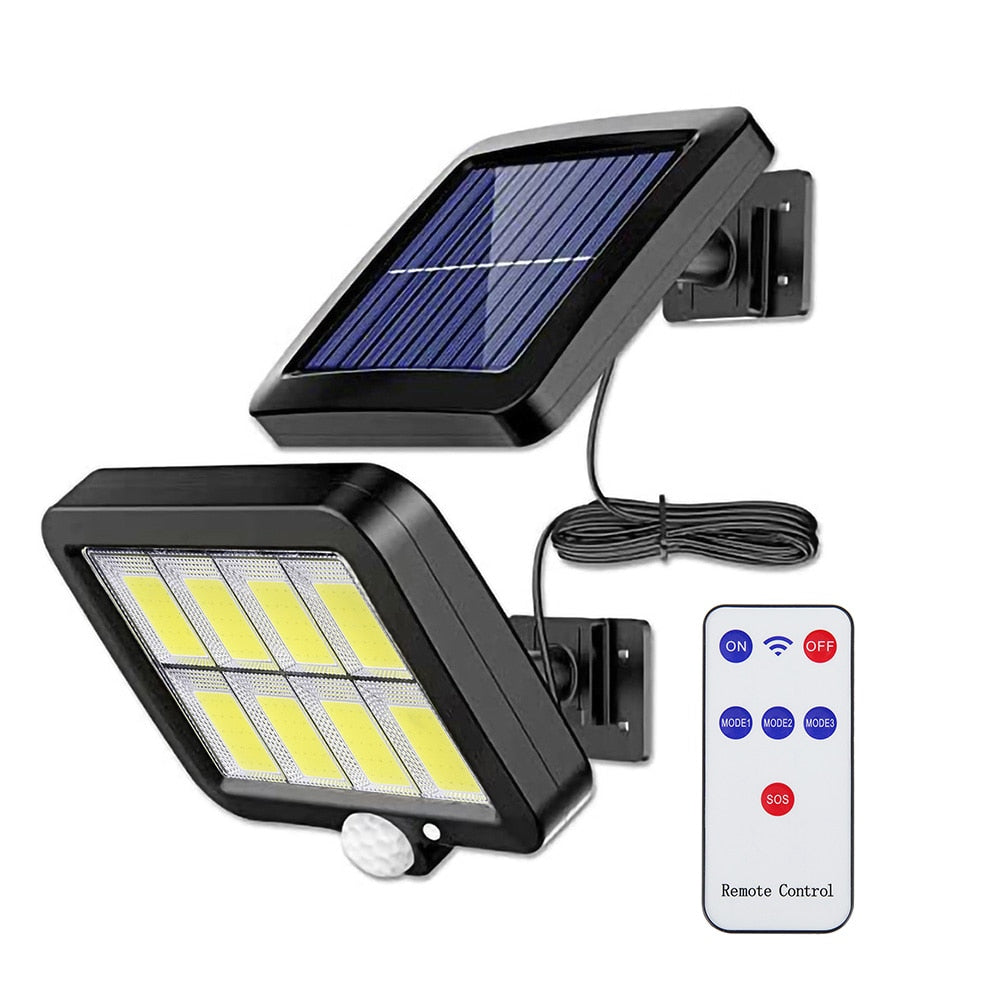 106/308 LED Solar Light Outdoor, PIR Motion Sensor, 3 Modes, Waterproof Street Wall Lamp for Garden, Fence, Street Decoration