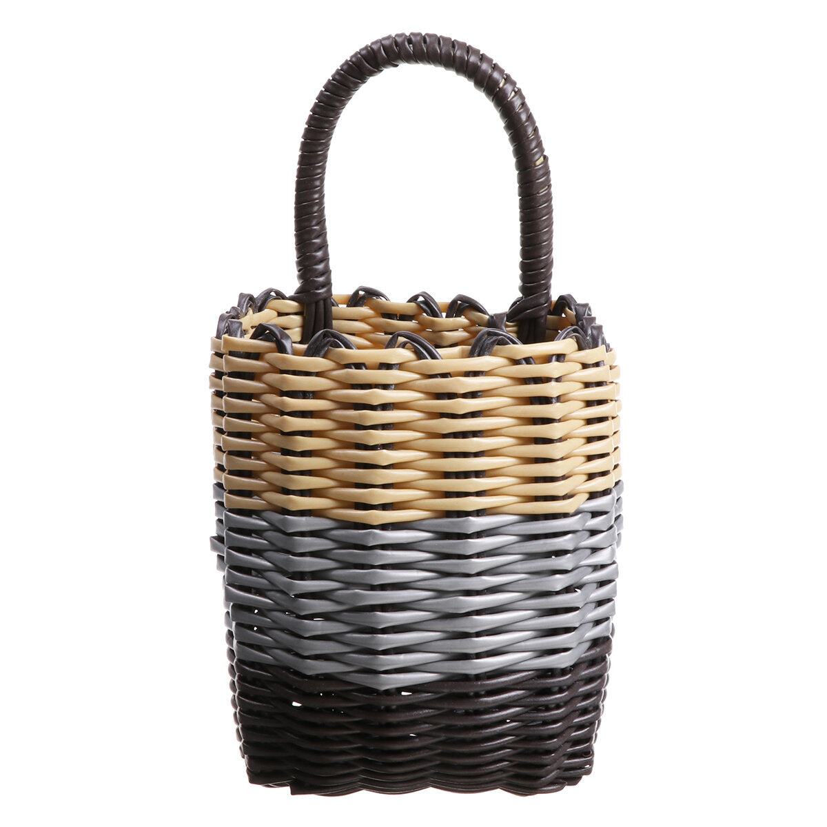 Rattan Bicycle Front Basket for Shopping, Pets, and Storage - Ideal for Cycling