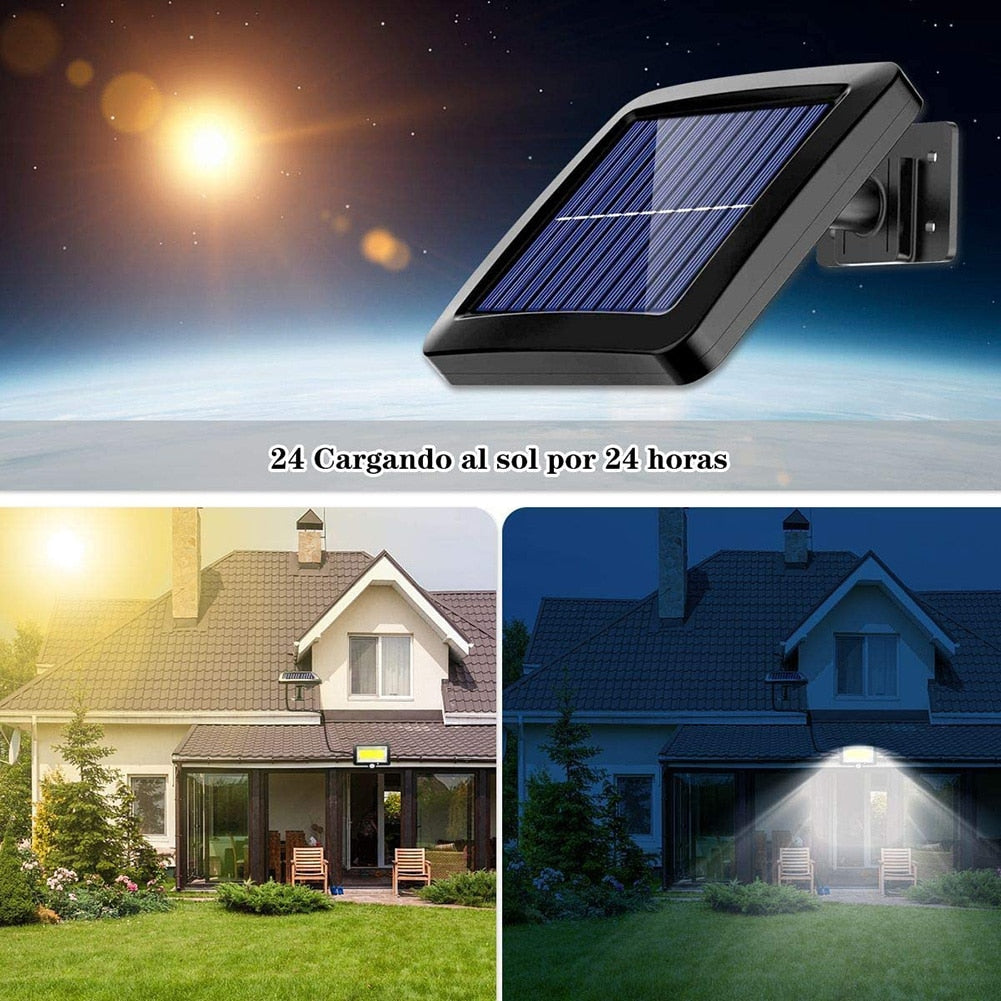 120LED Solar Motion Sensor Wall Light - Waterproof Emergency Security Lamp for Garden, Street, Path