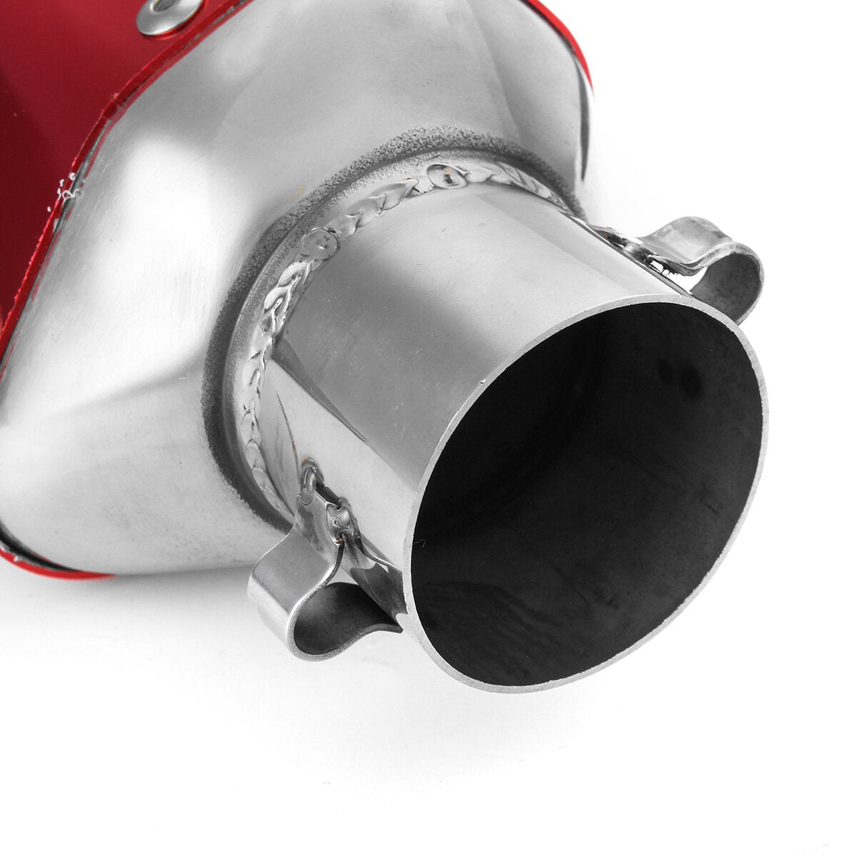 Universal-Auspuffschalldämpfer für Motorräder, kurzer Stahl, abnehmbar, passend für 38–51 mm