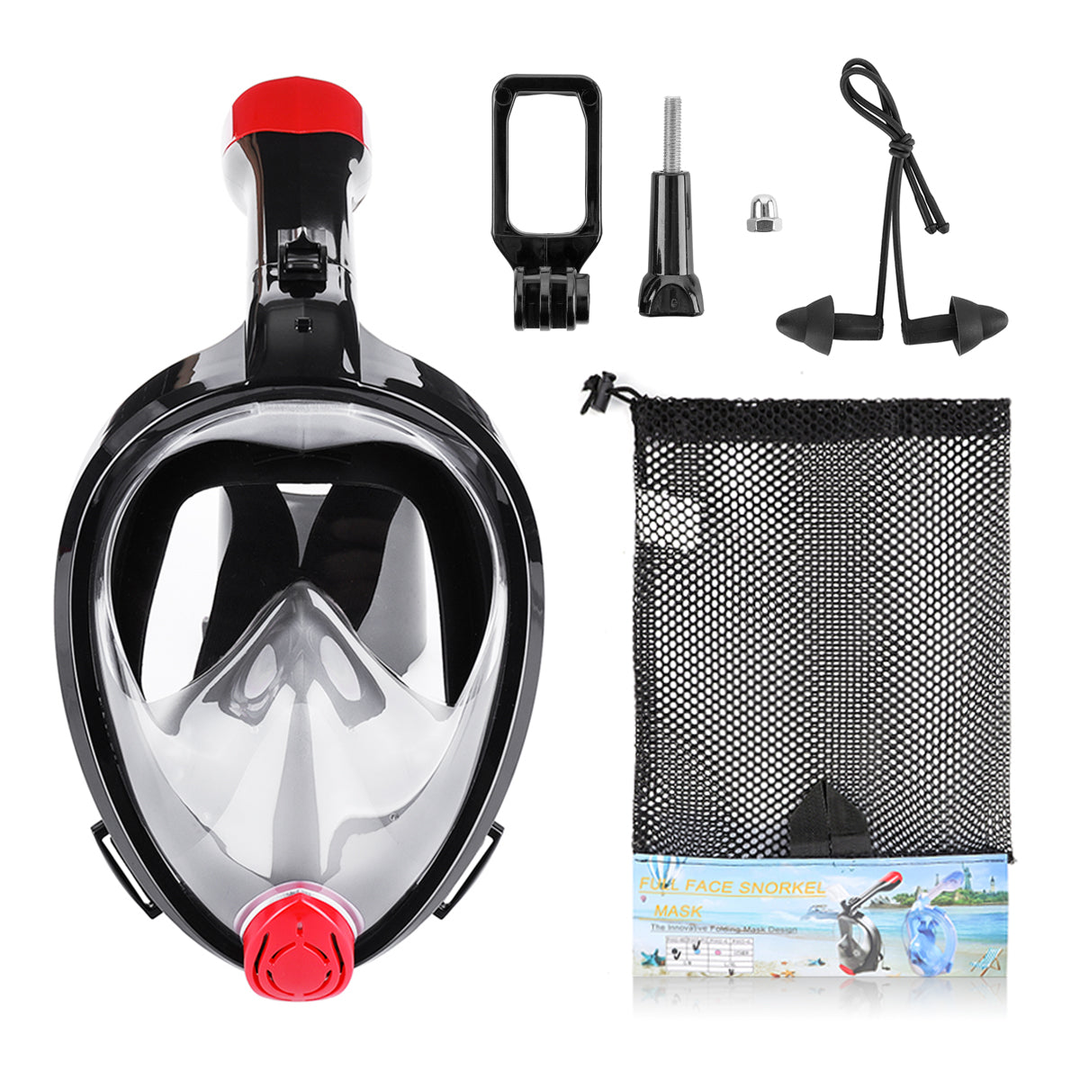 Full Face Mask Underwater Anti Fog Swim Diving Scuba With Detachable Camera Holder