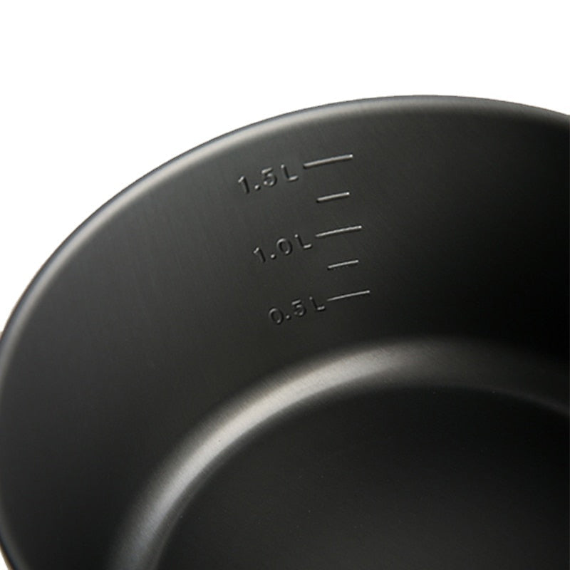 Durable Outdoor Camping Tableware Set: 2 Pots, 1 Frypan, 1 Kettle - Alumina Cookware for Backpacking & Picnics