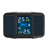 Motorcycle TPMS Tyre Pressure Monitor with LCD Display, Temperature Monitoring, Alarm System, and USB Charging