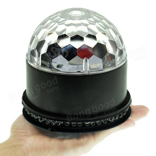 15W LED RGB Crystal Magic Ball Sunflower Stage Light Sound Activated for Christmas Party KTV Disco