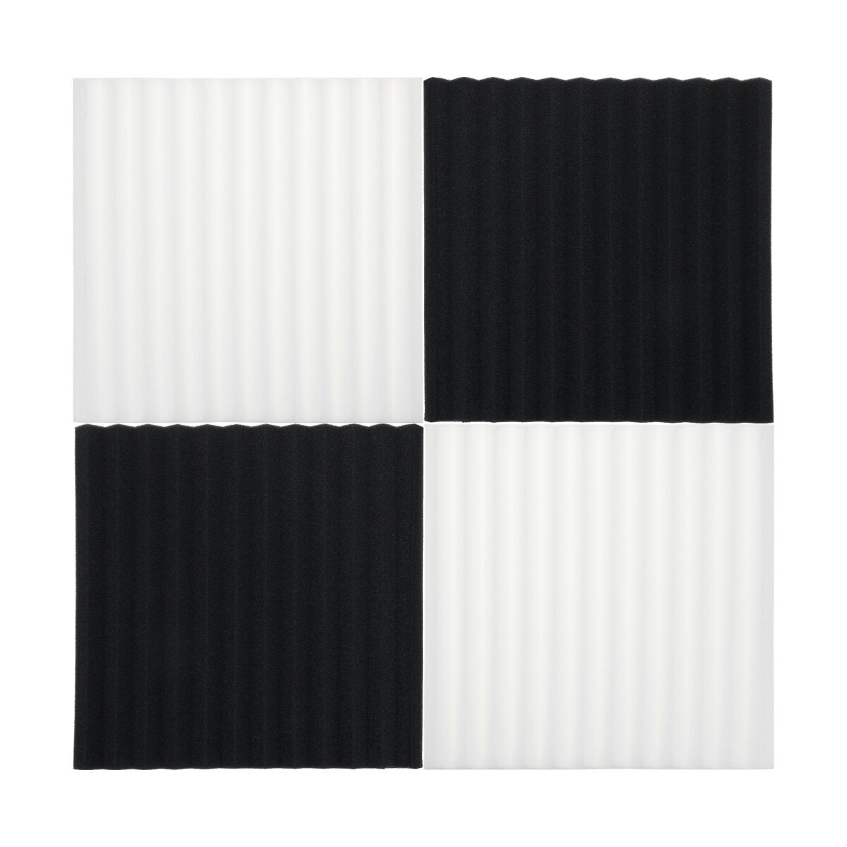 12Pcs Acoustic Foam Tiles - Wedge Soundproofing Panels for Studio, Cinema, Wall Muffler