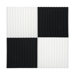 12Pcs Acoustic Foam Tiles - Wedge Soundproofing Panels for Studio, Cinema, Wall Muffler