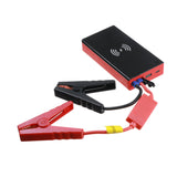 600A 20000mAh Portable Car Jump Starter with Wireless Fast Charging, LCD Screen, LED Flashlight, and Safety Hammer