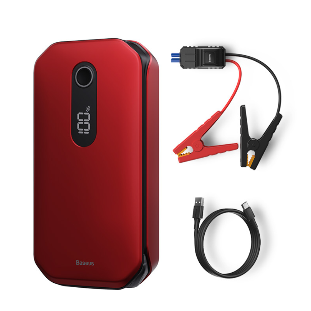 1000A 12000mAh Car Jump Starter Power Bank for 3.5L/6L Engines - Portable Emergency Battery Booster