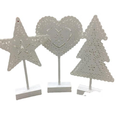 Battery Powered LED Star Christmas Tree Heart Night Light Table Lamp for Home Decoration