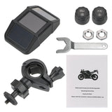 Motorcycle TPMS Tyre Pressure Monitor with LCD Display, Temperature Monitoring, Alarm System, and USB Charging