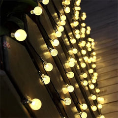 50 LED 7M Solar String Lights Outdoor Waterproof, 8 Modes Globe Lights for Garden Decoration