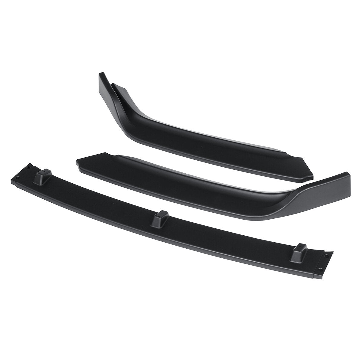 3Pcs Matte Black Front Bumper Lip Body Kit Spoiler for Cars