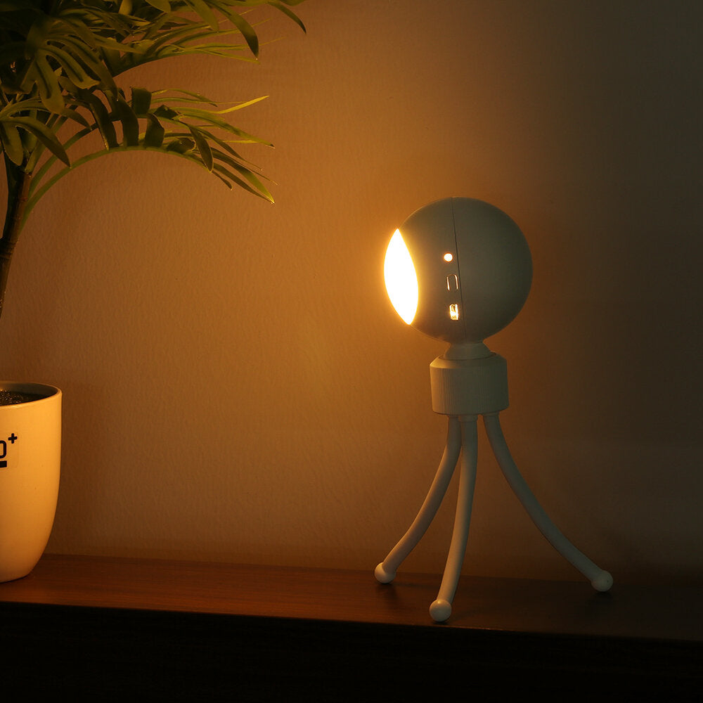 Nachtlicht mit intelligenter akustooptischer Steuerung – 3200 K Farbe, Aufladen über USB, 360 Grad verstellbar, wiederaufladbare Lesetischlampe