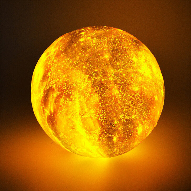 3D Printing Moon Lamp - LED Night Light with Remote/Touch Control, USB Rechargeable, Perfect Valentine Gift