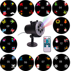 Waterproof LED Stage Light with 12-Card Projection and Remote Control for Outdoor Use