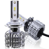 CSP LED Car Headlights Fanless Bulbs - 50W 8000LM 6000K White