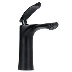 Copper Matte Black Bathroom Faucet - Single Handle, Hot/Cold Mixer for Basin or Kitchen Sink