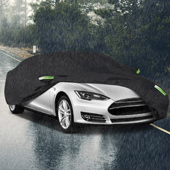 Waterproof All-Weather Car Cover, UV Protection, Windproof, Black, L/XL for Sedan