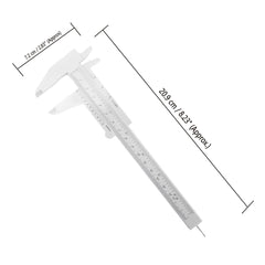 6-Inch 150mm Mini Vernier Caliper Double Scale Plastic Measuring Tool - 2 Pack