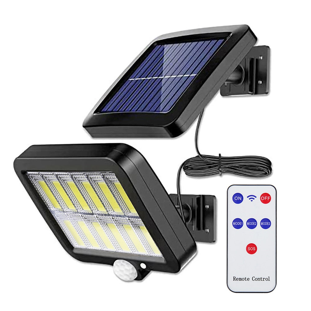 160LED Solar Street Lamp: 3 Modes, Waterproof, PIR Motion Sensor, Outdoor Wall/Garden Light