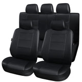 11pcs Universal Waterproof PU Seat Covers for 5-Seats Car SUV - Full Set Protector with Socket Sleeve