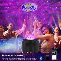 LED Galaxy Projector Nebula Night Light with Remote & Bluetooth Speaker for Kids & Adults - Bedroom/Party/Home Decor