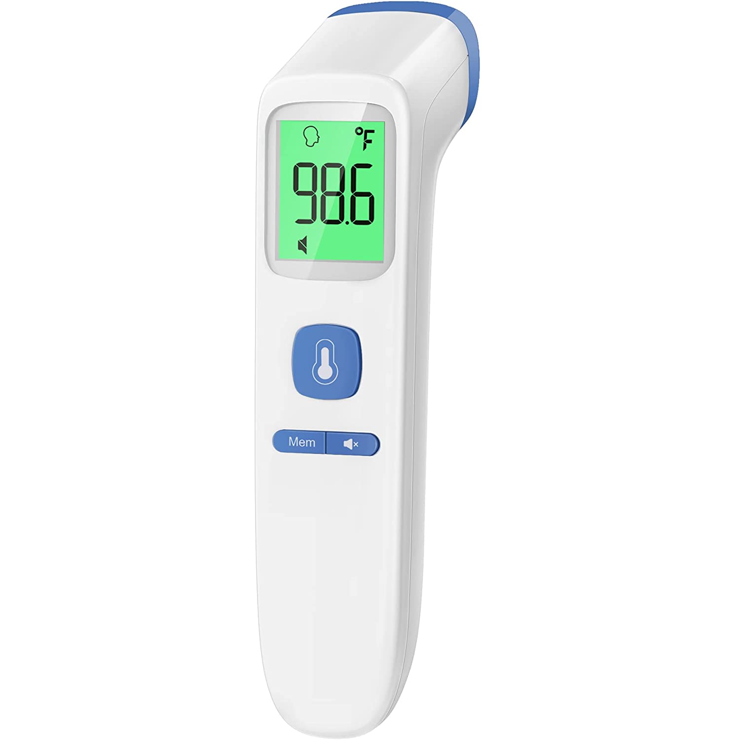 Stirnthermometer für Babys und Erwachsene mit Fieberalarm, LCD-Display und Speicherfunktion