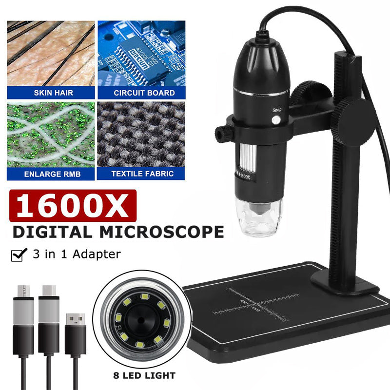 1600X USB Digital Microscope with LED Magnifier for Medical and Beauty Industry