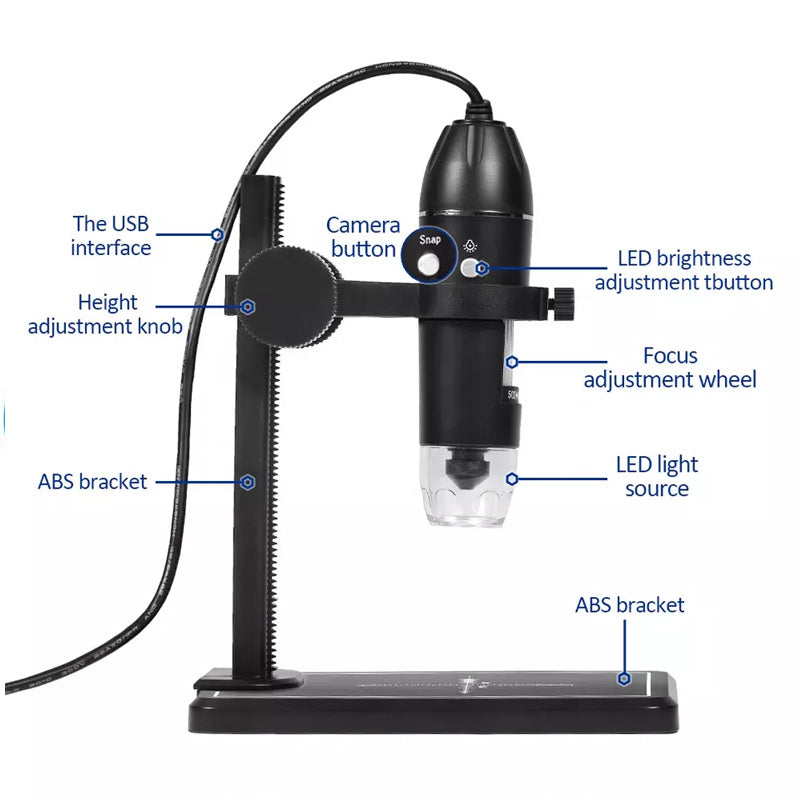 1600X USB Digital Microscope with LED Magnifier for Medical and Beauty Industry