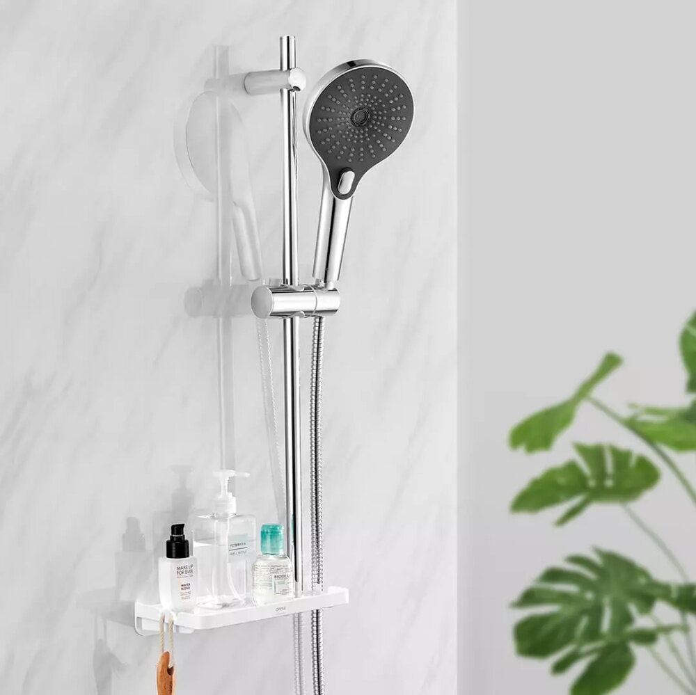 Three-Stage Water Boost Bathroom Shower Faucet Set with Lift Bar and Rain Shower Head