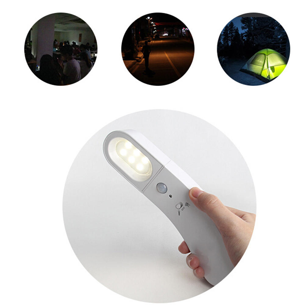 Über USB wiederaufladbares LED-Nachtlicht mit PIR-Bewegungssensor, 1 W, 2 Modi, magnetische Basis
