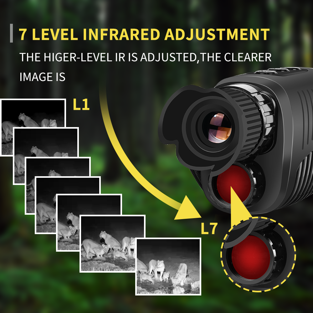 5X 1080P HD Monocular Telescope - Outdoor Day/Night Dual Use, 300m Range